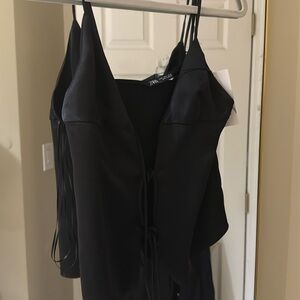 zara front tie top